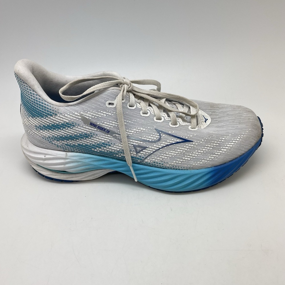 Mizuno Sneakers Womens 10.5 Wave Rider 28 411457 00UN White Running Gym Shoes